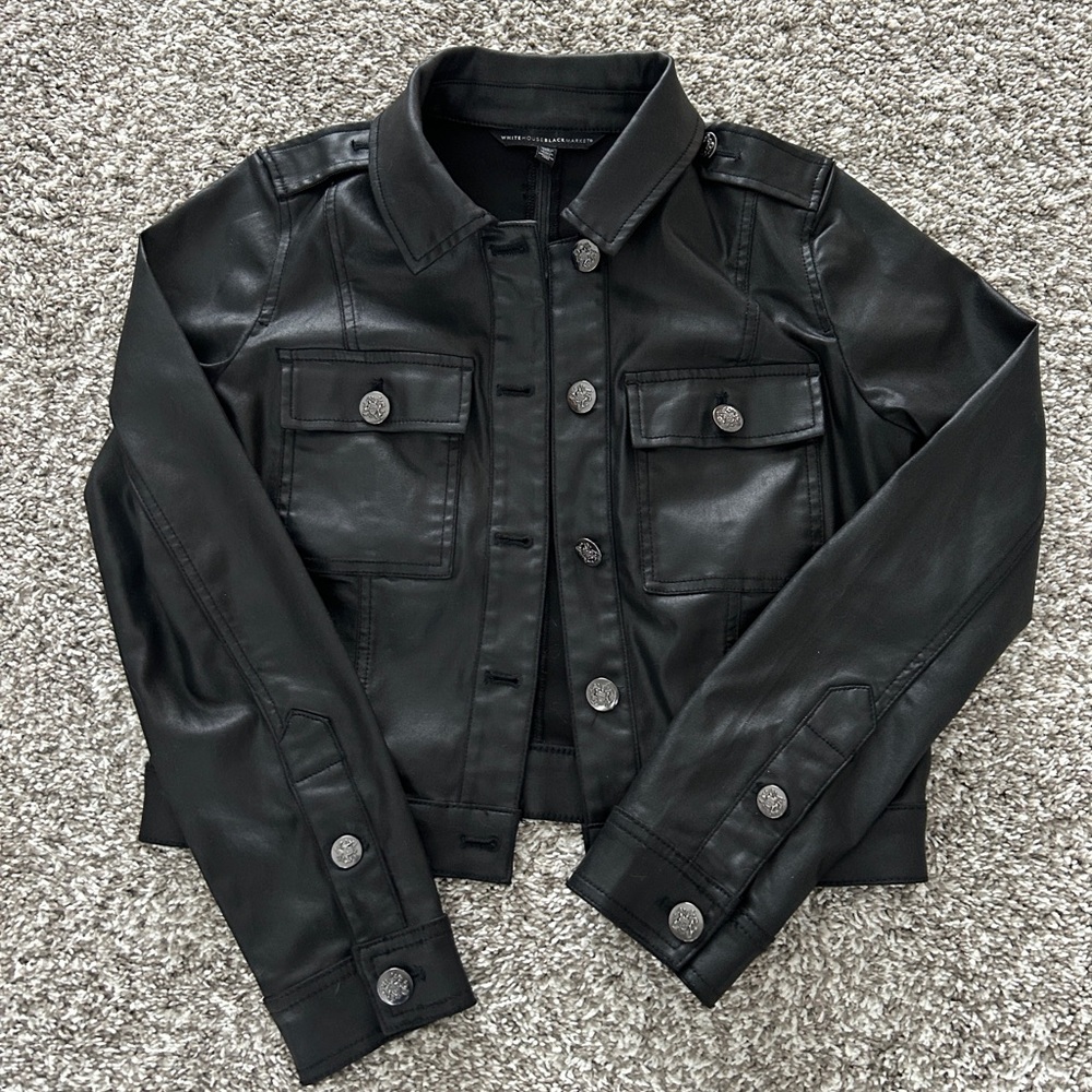 White House Black Market Cropped Pocket jacket - Size 4